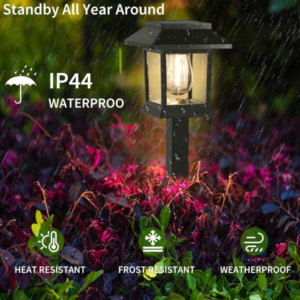 Solar Lights Outdoor,12 Pack Waterproof Solar Garden Lights, Auto On/Off Solar Pathway Lights for Your Garden, Landscape, Path, Yard, Patio, Driveway,Walkway Decor - Image 5