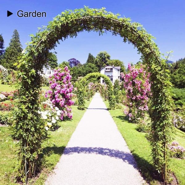 Metal Pergola Arbor,7.5 Feet Wide x 6.4 Feet High or 4.6 Feet Wide x7.9 Feet High,Assemble Freely 2 Sizes,for Various Climbing Plant Wedding Garden Arch Bridal Party Decoration Wide Arbor - Image 13