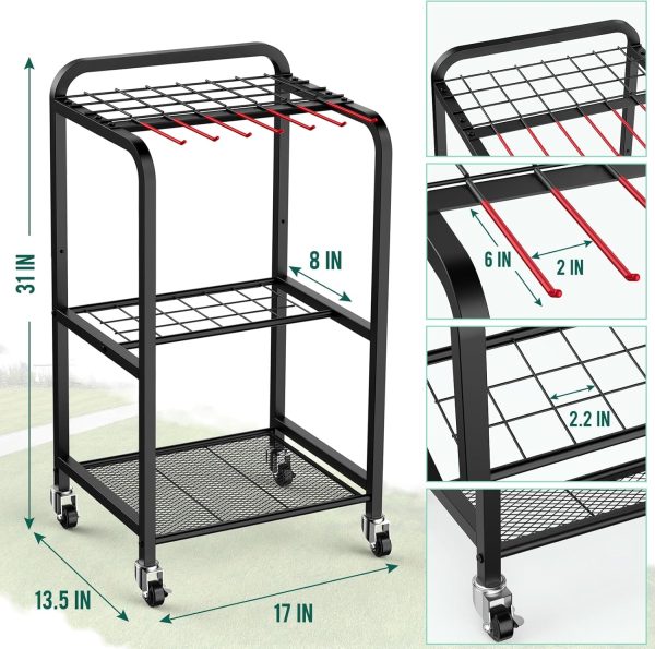 Trieez Heavy Duty Garden Tool Storage, Garden Tool Organizer - Sturdy Garden Yard Tool Rack for Garage Organization and Storage, Shed, Yard Tool Holder, Garage Tool Organizer Rack - Image 16