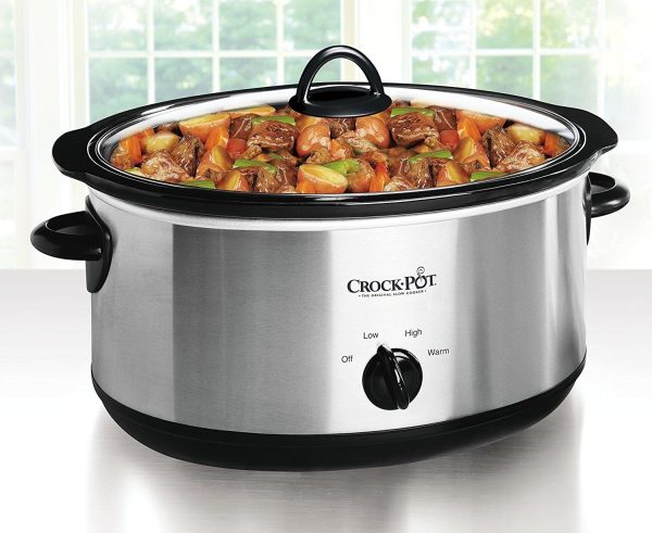 Crock-Pot 7 Quart Oval Manual Slow Cooker, Stainless Steel (SCV700-S-BR), Versatile Cookware for Large Families or Entertaining - Image 3