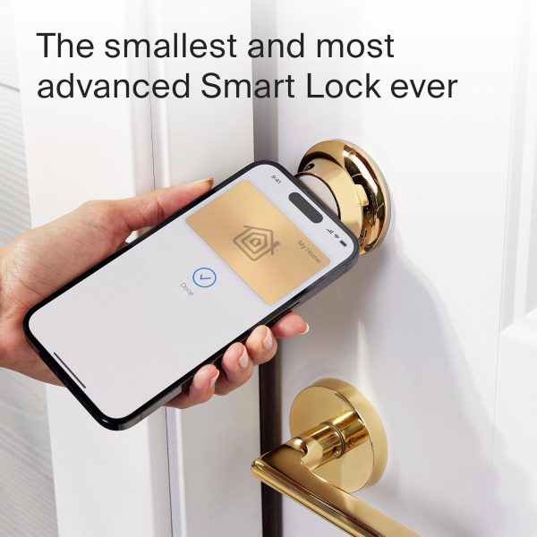 Level Lock+ Smart Lock Plus Apple Home Keys - Smart Deadbolt for Keyless Entry - Includes Key Fobs - Works with iOS, Android, Apple HomeKit (Polished Brass) - Image 3