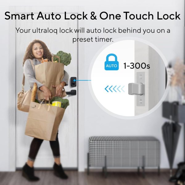 ULTRALOQ U-Bolt Pro Smart Lock, Keyless Entry Door Lock via Bluetooth, Smartphone, Fingerprint ID, Anti-peep Keypad, Auto Unlock, Smart Lock for Front Door, Smart Deadbolt Lock, IP65 Waterproof - Image 6