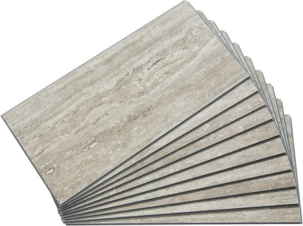 Palisade 22.8" x 7.31" Interlocking Vinyl Waterproof Backsplash Tiles in Carrara Marble - Grout-Free, Easy Install & UV Resistant, Ideal for Kitchen & Bathroom (10 Pack) - Image 69