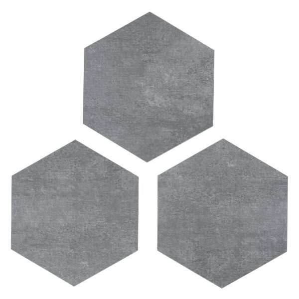 BaseCore HEX Hexagon Vinyl Flooring Black 5.75" DIY Self Adhesive Textured Modern Floor Tile Peel & Stick Tile (36pcs/21.5sqft per case) - Image 73