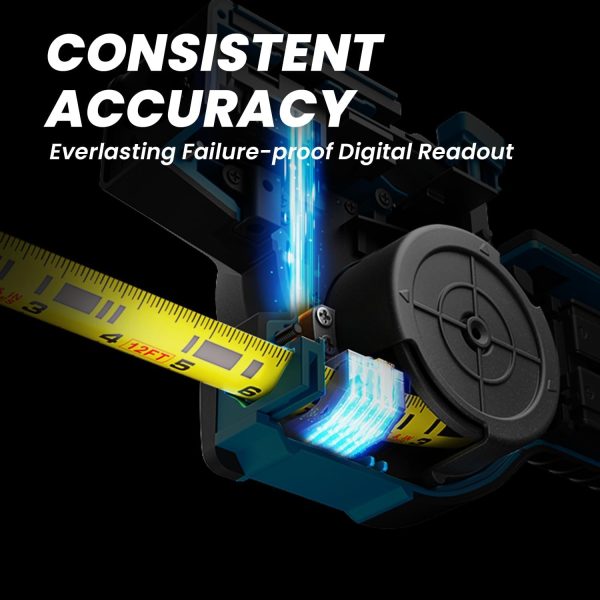 3-in-1 Digital Tape Measure, 330Ft Laser Measurement Tool & Auto Lock Tape with Instant Digital Readout, Extended Laser Line & Incremental Measurement, Replaceable Tape | Swappable Battery | APP Sync - Image 10