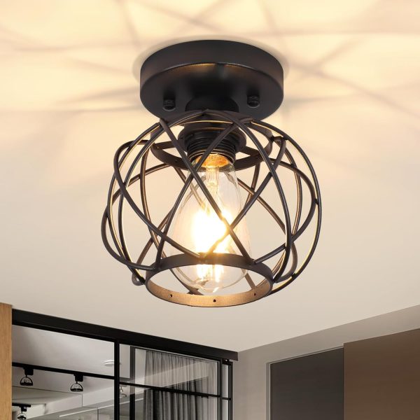 Hallway Ceiling Light fixtures,Flush Mount Ceiling Light Fixture E26 Ceiling Lighting with Crystal Small Chandelier Indoor Lighting for Foyer Entryway Bedroom Bathroom Closet Living Room - Image 34