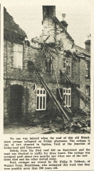 Squires Yard Cottages - Roof Collapse !  (Peter Searle) , approx 1965