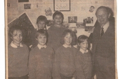 Sir Fred Catherwood (MEP) visiting St Helen's School (Elaine Gebbie)