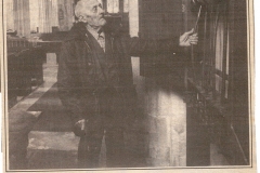 Sid Johnson ringing church bells, WI 75th Anniversary, 1990 (Elaine Gebbie)