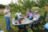 Well earned break L-R Anne Parker, Richard & Jackie Saltmarsh, John Smith, Joe Parker