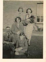 Evelyn, Ruth, David and Philip Godfrey, with Sheila