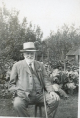 Arthur Godfrey in his garden