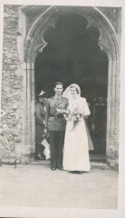 Peter and Sheila Godfrey wedding 1945