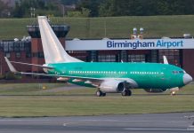 N947BA B737 second ‘RAF Wedgetail’ arrives @BHX