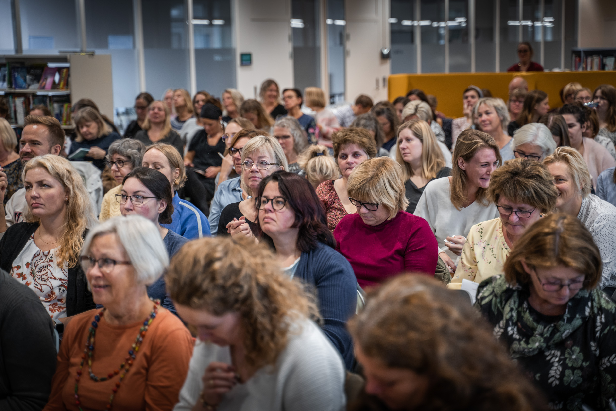 Bibliotekenes Hus - publikum i sal til Bokdager 2020