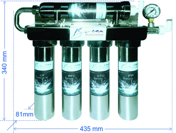 Afmetingen 2D Bi-eau waterzuivering