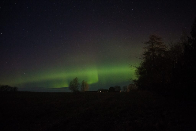 Feb 26 2023, Northern Lights in my Garden Græsted