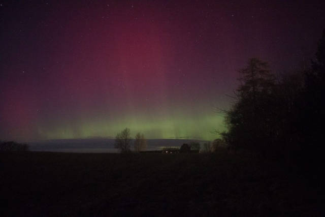 Feb 26 2023, Northern Lights in my Garden Græsted