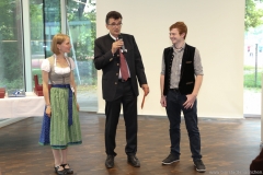 Dorothea Schiffmann, Gernot Raab, Christoph Schreieder (von li. nach re.), Brauermeisterschaft in der Berufsschule für Brauwesen in München 2018