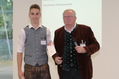 Lennart Dege und Manfred Newrzella (re.), Brauermeisterschaft in der Berufsschule für Brauwesen in München 2018