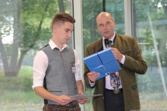 Lennart Dege und Dr. Lothar Ebbertz (re.), Brauermeisterschaft in der Berufsschule für Brauwesen in München 2018