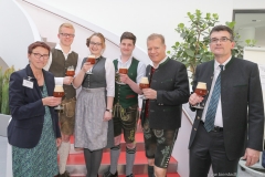 Beatrix Zurek, Cornelius Drescher, Theresa Seidl, Florian Patzek, Andreas Steinfatt, Gernot Raab (von li. nach re.), Brauermeisterschaft in der Berufsschule für Braugewerbe in München 2019