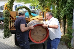 Steffen Marx (re.), 18 Jahre Giesinger Bräu mit Prachtgespann vom Werk 2 in Milbertshofen nach Giesing 2023