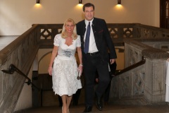 Karin und Markus Söder, Maibockanstich im Hofbräuhaus in München 2019