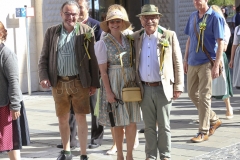 Hans-Peter Rupp, Ulrike Grimm. Otto Seidl (von li. nach re.), Münchner Brauertag am Odeonsplatz in München am 29.6.2019