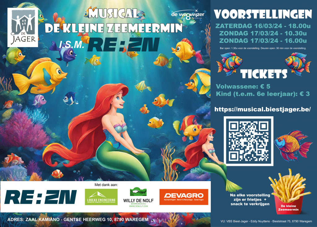 Affiche Musical De Kleine Zeemeermin