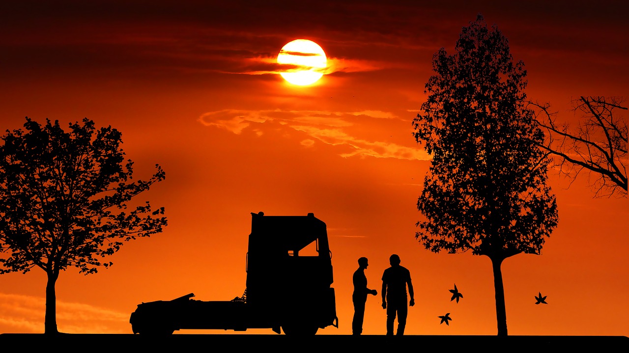sunset, truck, man-4027371.jpg