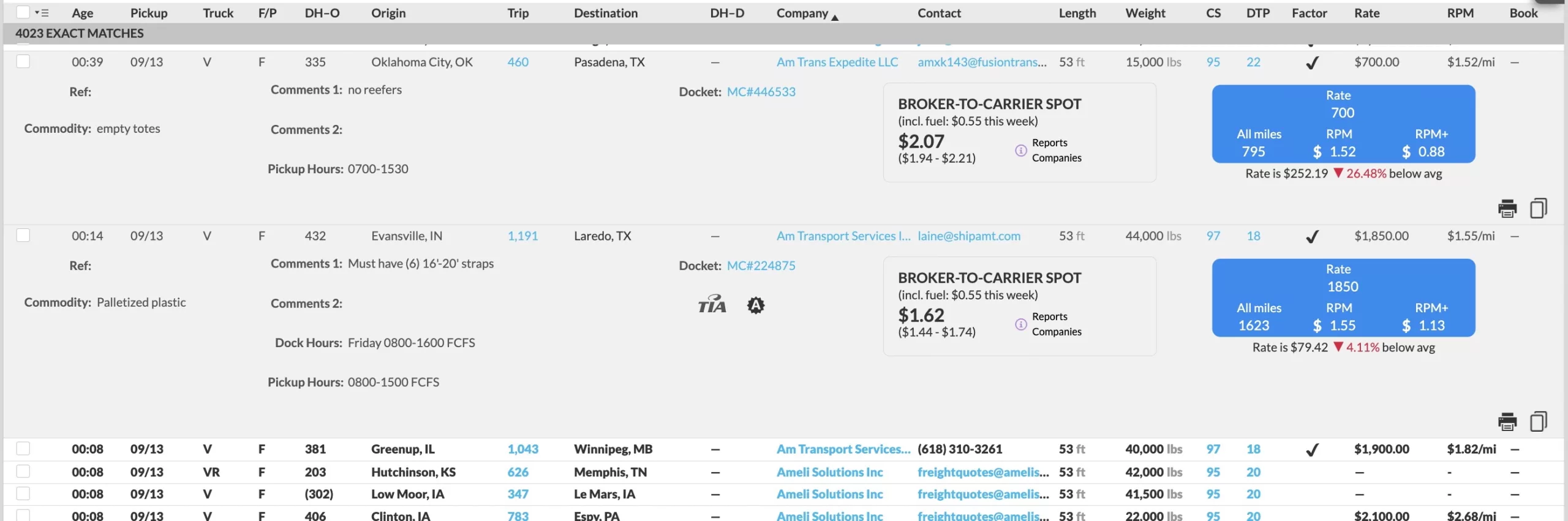 DAT twin brokers. not identiical Two Brokers with similar names.