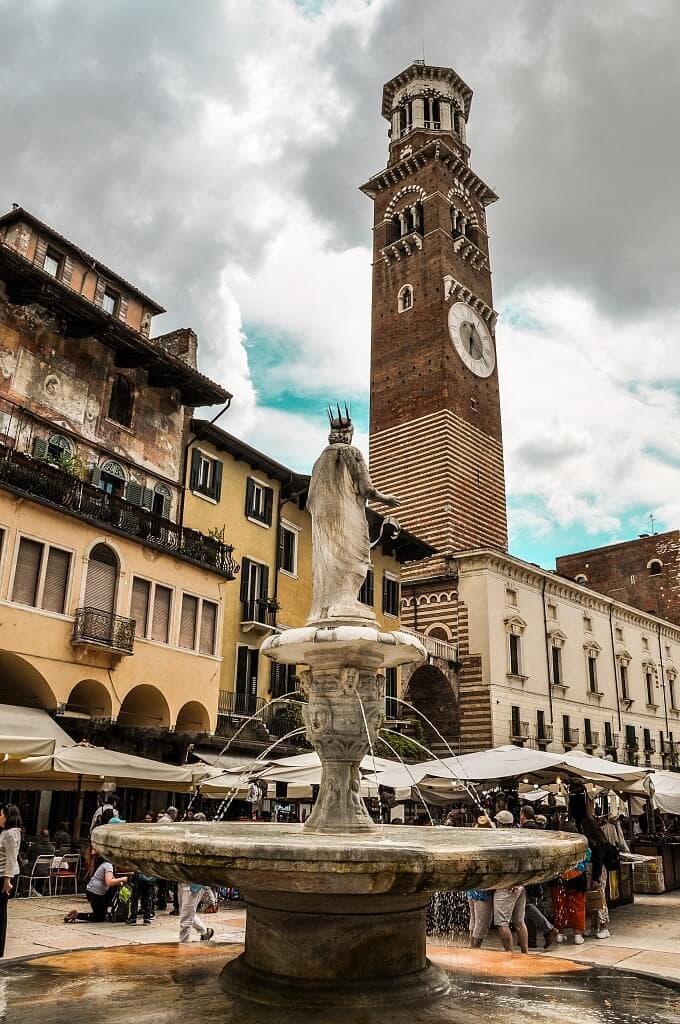 Erbe - a historical square in Verona