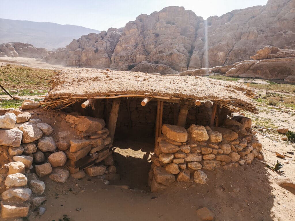 An old building inside Beidha Neolithic Village near little Petra