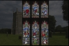 Church of St Lawrence, Priddy-stained glass windows