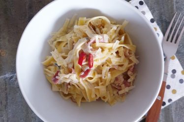 Pasta witlof en gorgonzola