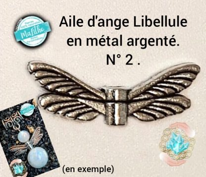 Aile d'ange personnalisée N° 2 LIBELLULE création MaLitho de chez Bijoux, pierres et bien-être