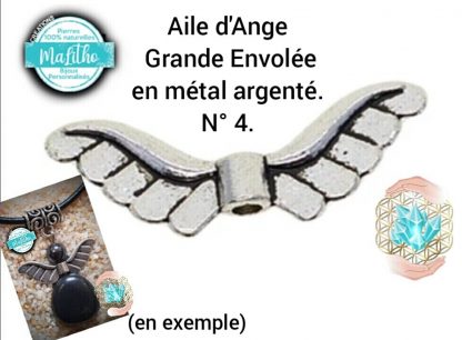 Aile d'ange personnalisée N° 4 Grande envolée création MaLitho de chez Bijoux, pierres et bien-être