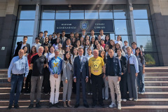 Bike for Peace visiting Al Farabi University in Almaty, Kazakhstan. 2024