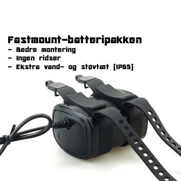 Booster X6 - Fastmount XL-Batteri, 6000 lm cykellygte | BILLIGELYGTER.DK