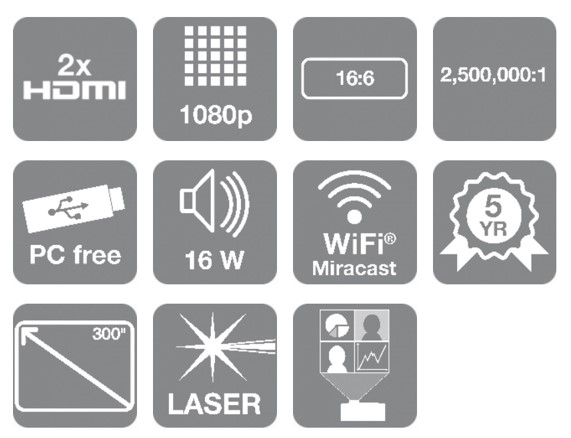 Epson EB-L260F Specs