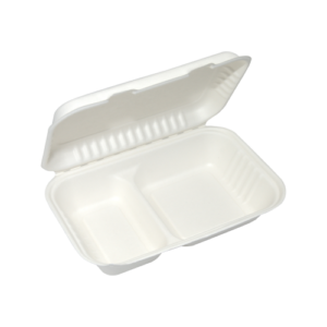Sugarcane Clamshell 2-Compartment 950ml