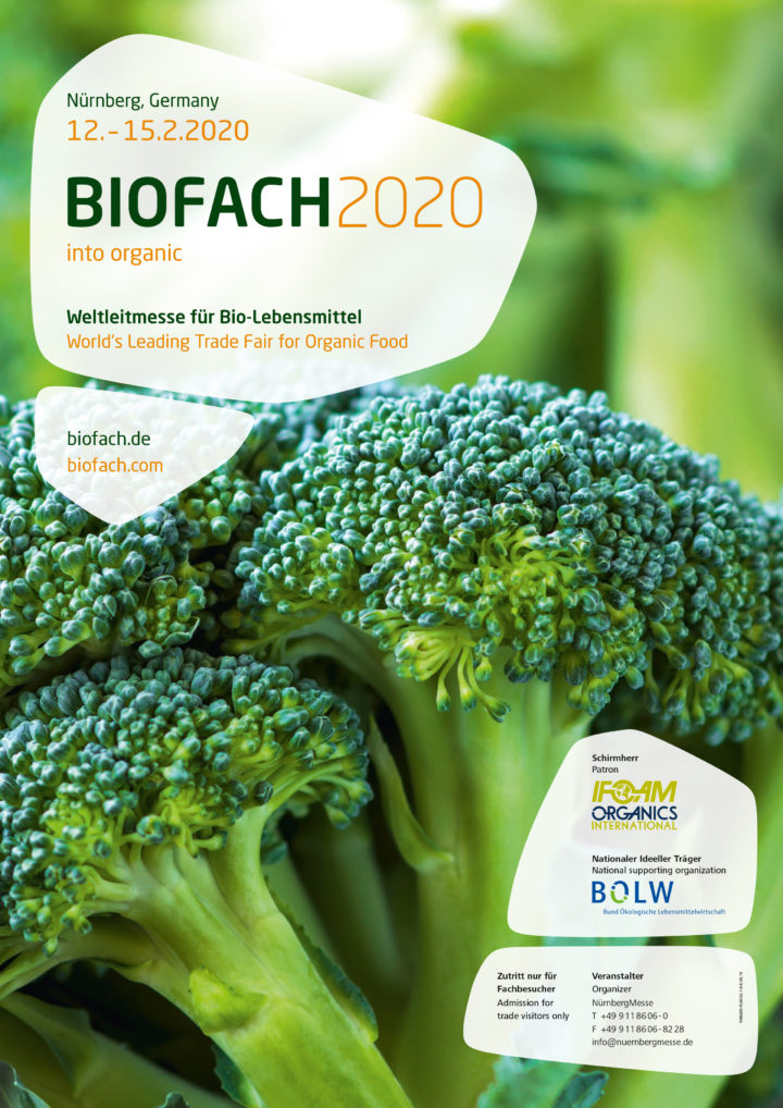 February 12 -15, 2020 – Biofach – Nuremberg – Germany (Förderkreis Biozyklisch-Veganer Anbau, Hall 4A-100, in the area of “Experience the World of Vegan”)
