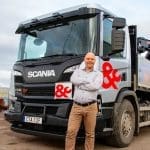 Henrik Löfberg, vd på Stål och Verktyg i Växjö vill inspirera andra företag att byta till bioagslastbilar.