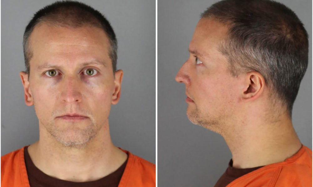 Former Minnesota police officer Derek Chauvin poses for a booking photograph in Minneapolis