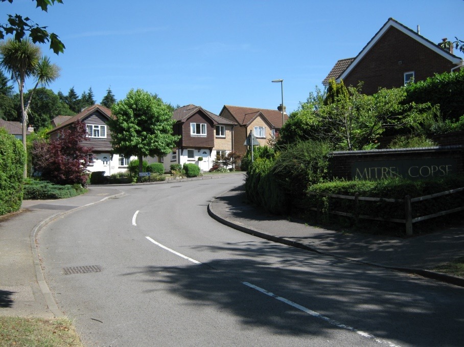 A road with houses along it Description automatically generated with low confidence