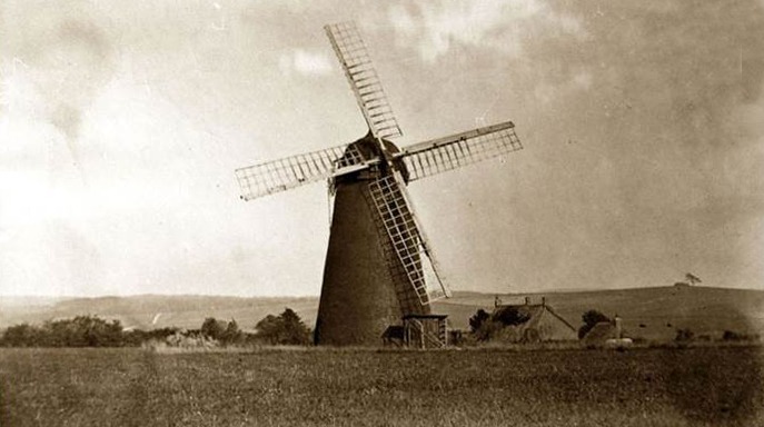 A windmill in a field Description automatically generated with medium confidence