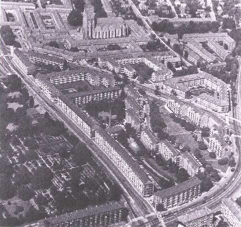 Luftfoto af bebyggelsen 1983.