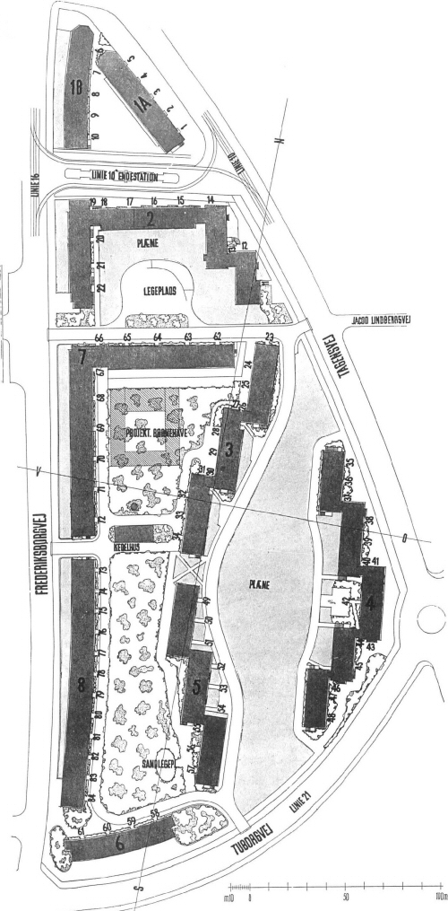 BISPEPARKEN 1940-41 Bebyggelsesplan.