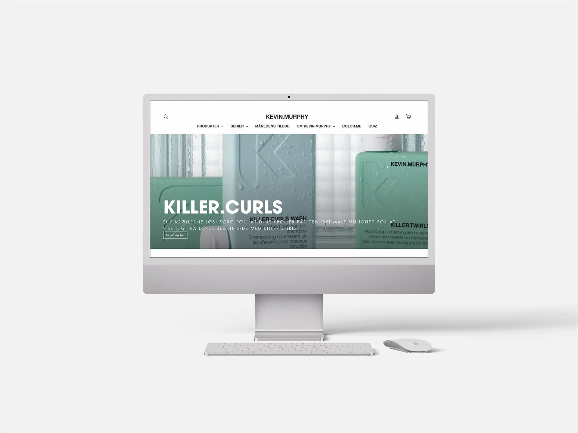 Kevin Murphy hjemmeside på en iMac